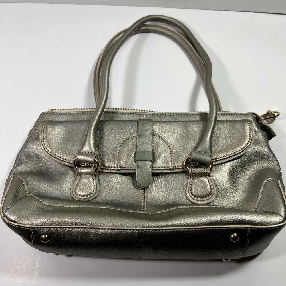 Isaac Mizrahi Metallic Silver Satchel